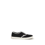 Black Cotton Athletic Sneakers
