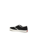 Black Cotton Athletic Sneakers
