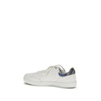 White Calf Leather Bos Taurus Low Top Sneakers