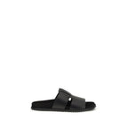 Black Calf Leather Bos Taurus Sandals