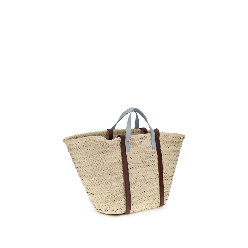 Beige Raffia Shoulder Bag