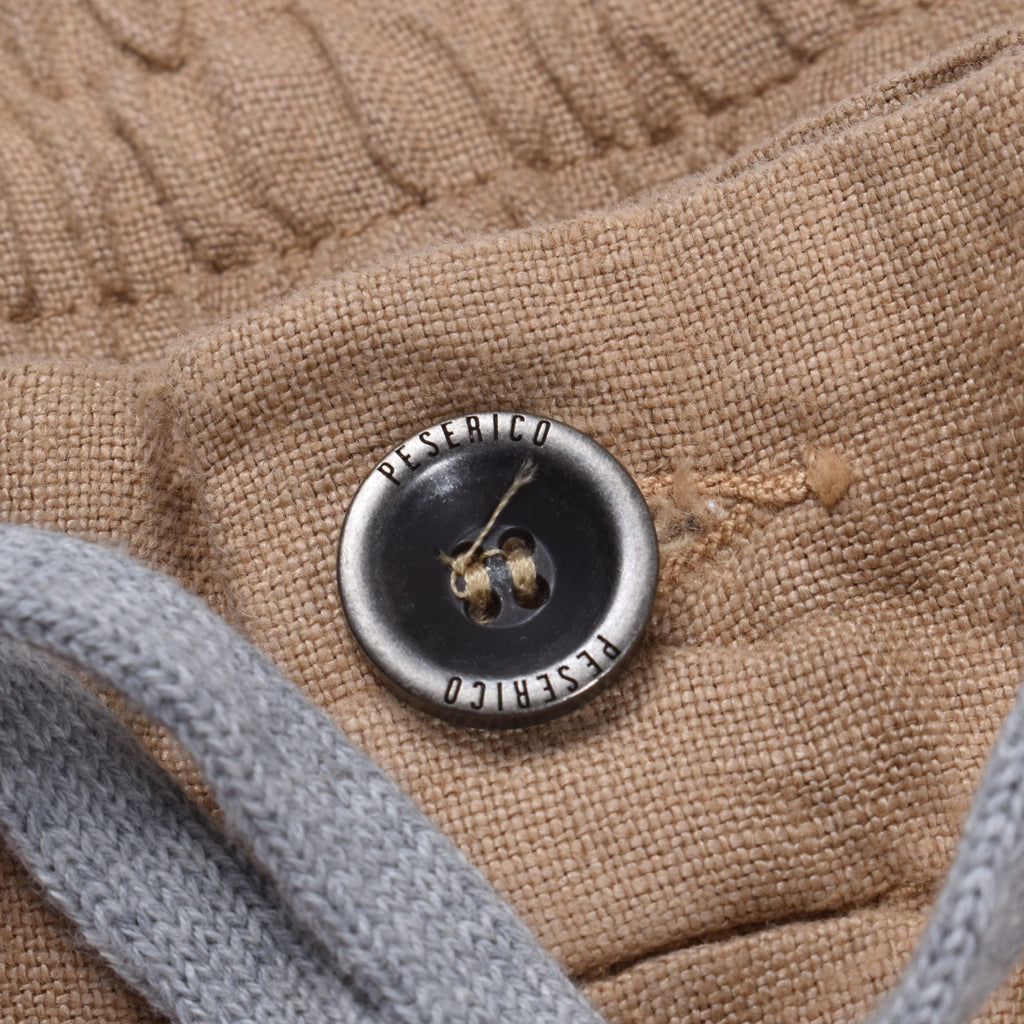 Beige Linen Casual Pants