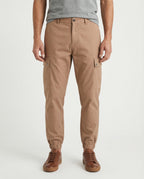 Beige Cotton Cargo Pants