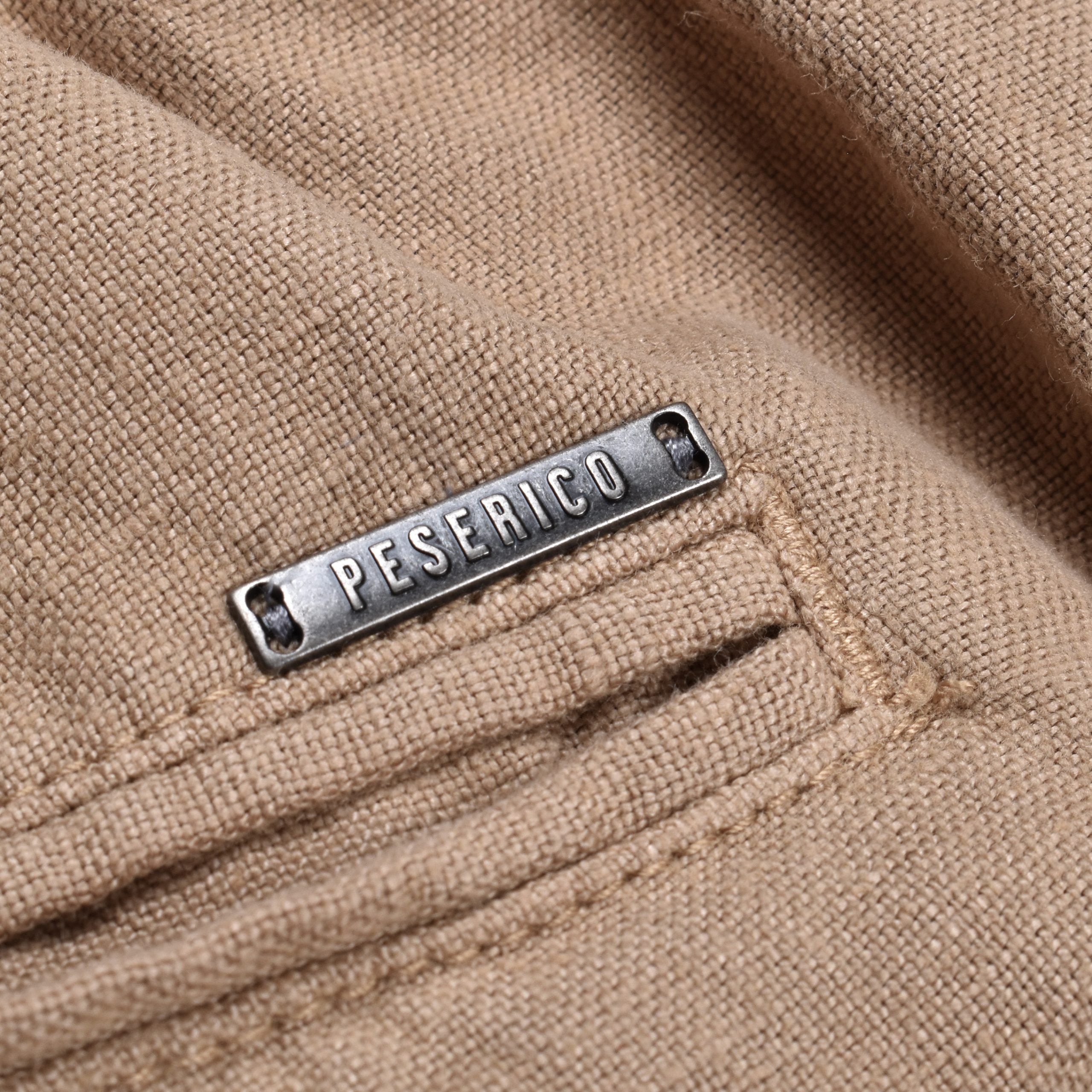 Beige Linen Casual Pants