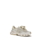 Beige Polyamide Low Top Sneakers