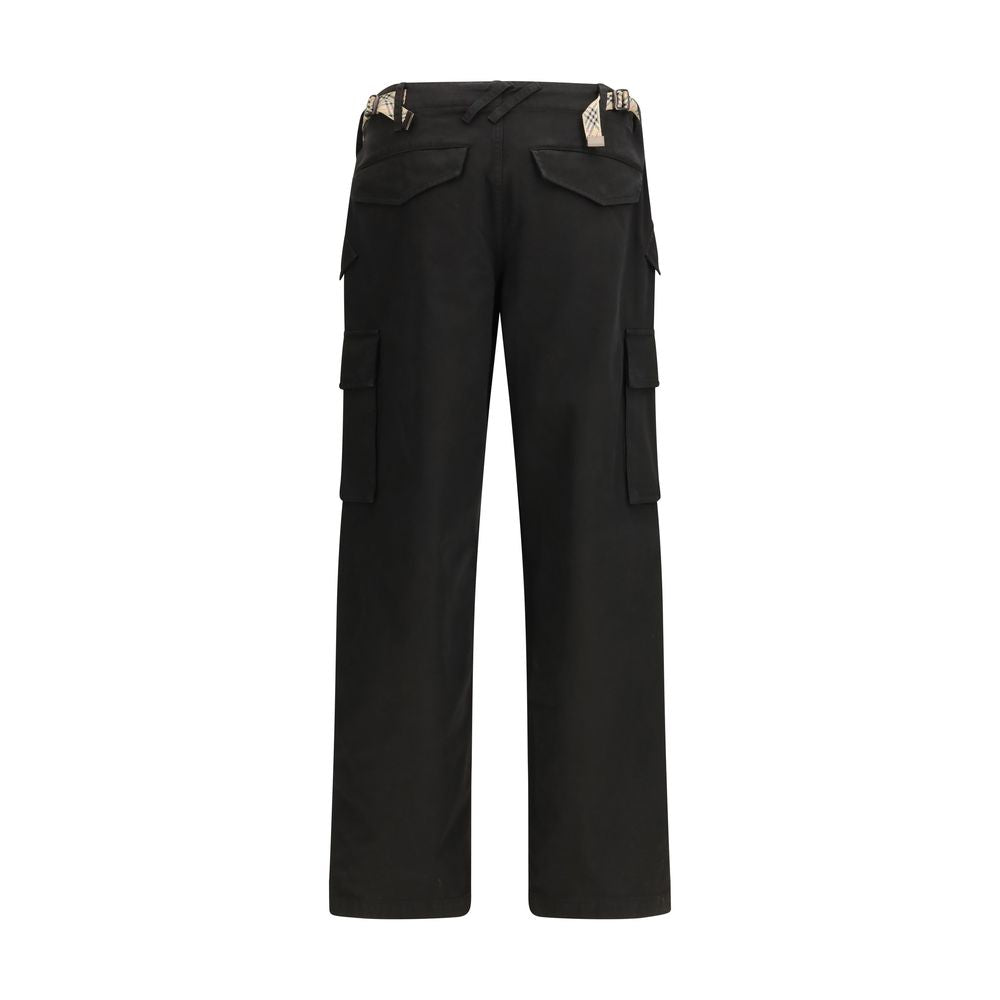 Black Cotton Cargo Pants
