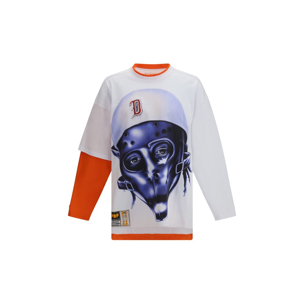 White Cotton Long Sleeve T-Shirt