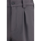 Gray Cotton Bermuda Shorts