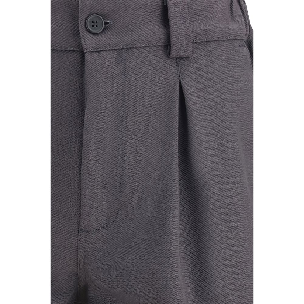 Gray Cotton Bermuda Shorts