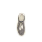 Gray Calf Leather Bos Taurus Low Top Sneakers