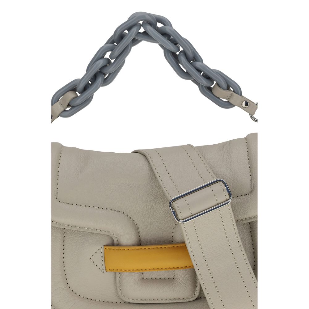 Gray Goatskin Shoulder Bag