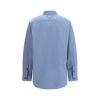 Blue Cotton Dress Shirt
