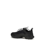 Black Polyester Athletic Sneakers