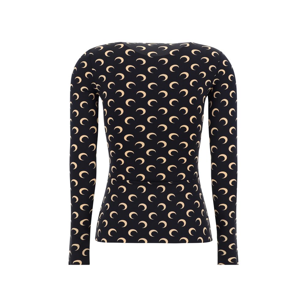 Black Polyamide Pattern Shirt