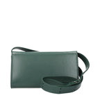 Green Leather Clutch Bag