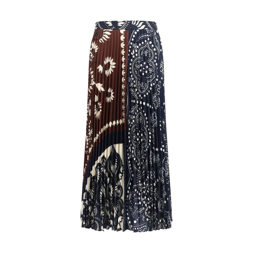 Multicolor Polyester Long Skirt