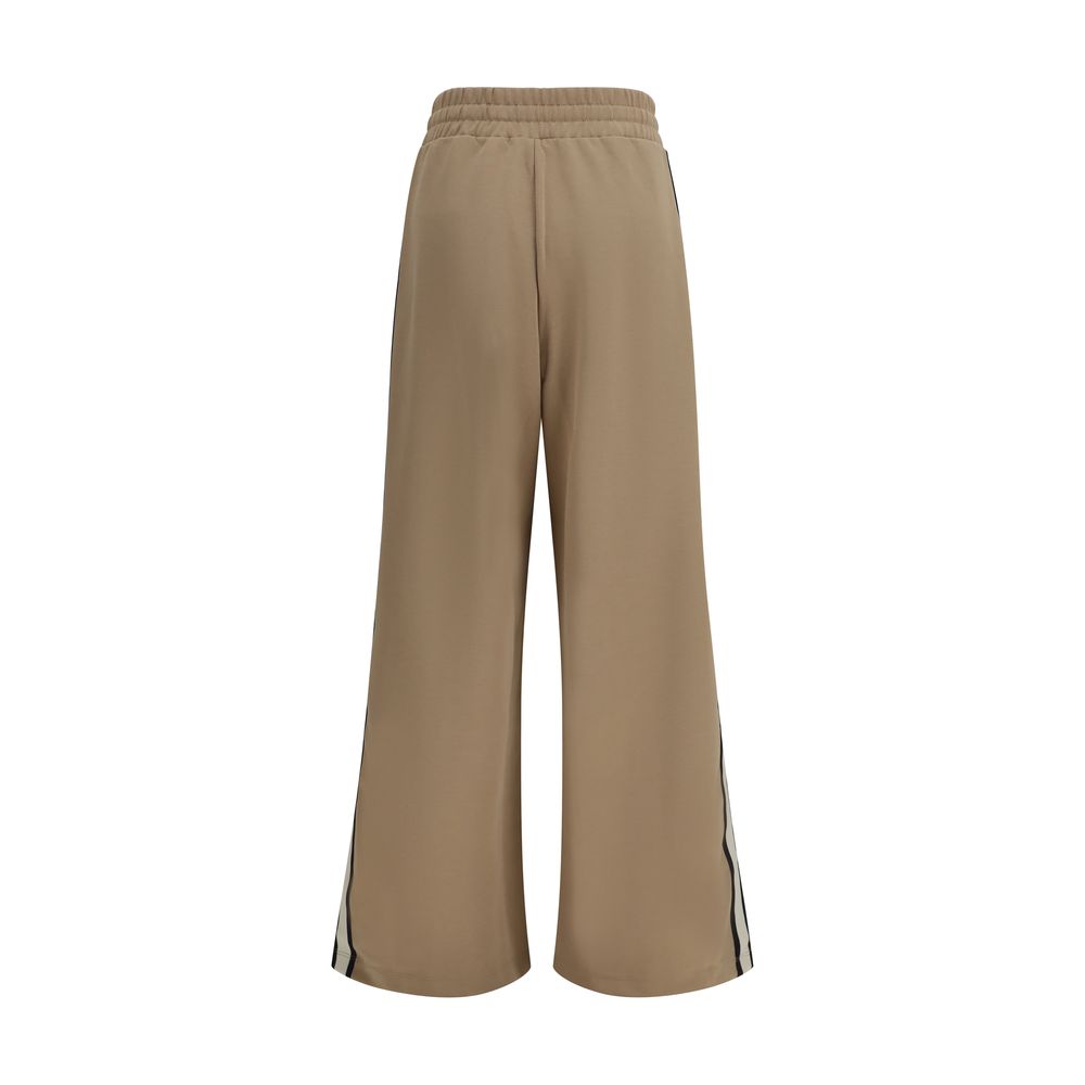 Beige Cotton Casual Pants