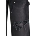 Black Cotton Cargo Pants