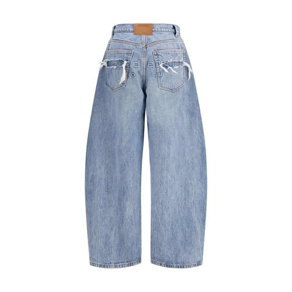 Blue Cotton Relaxed Fit Jeans