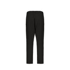 Black Elastane Casual Pants