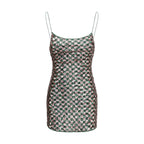 Multicolor Polyester Cocktail Dress