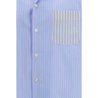 Blue Cotton Pattern Shirt