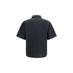 Black Cotton Shortsleeve Shirt