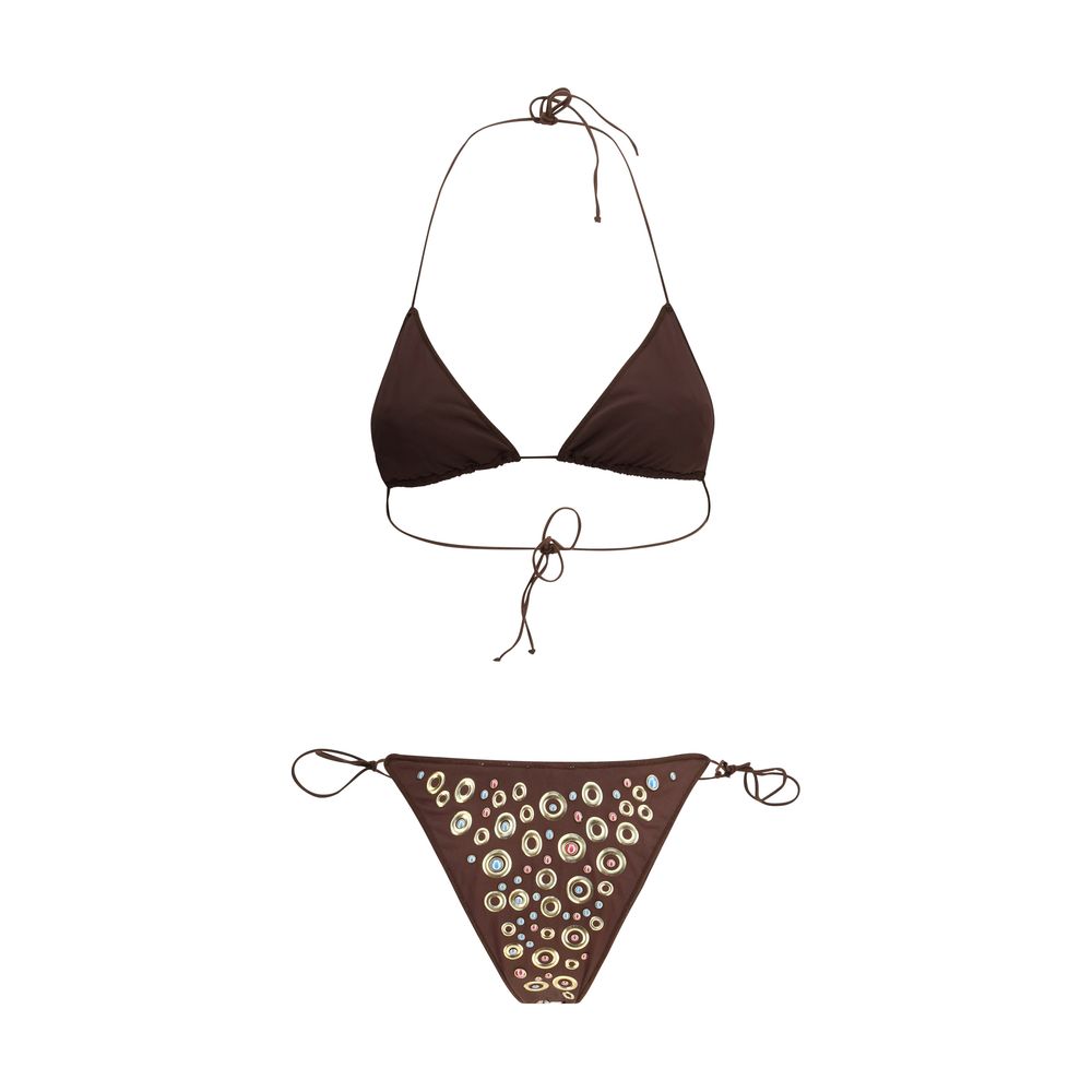 Brown Polyamide Bikini