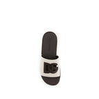 Beige Calf Leather Bos Taurus Flat Sandals