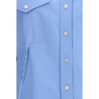 Blue Cotton Dress Shirt