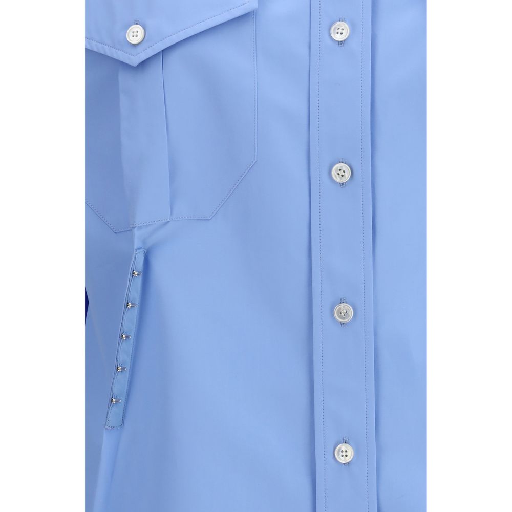 Blue Cotton Dress Shirt