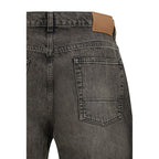 Black Cotton Relaxed Fit Jeans