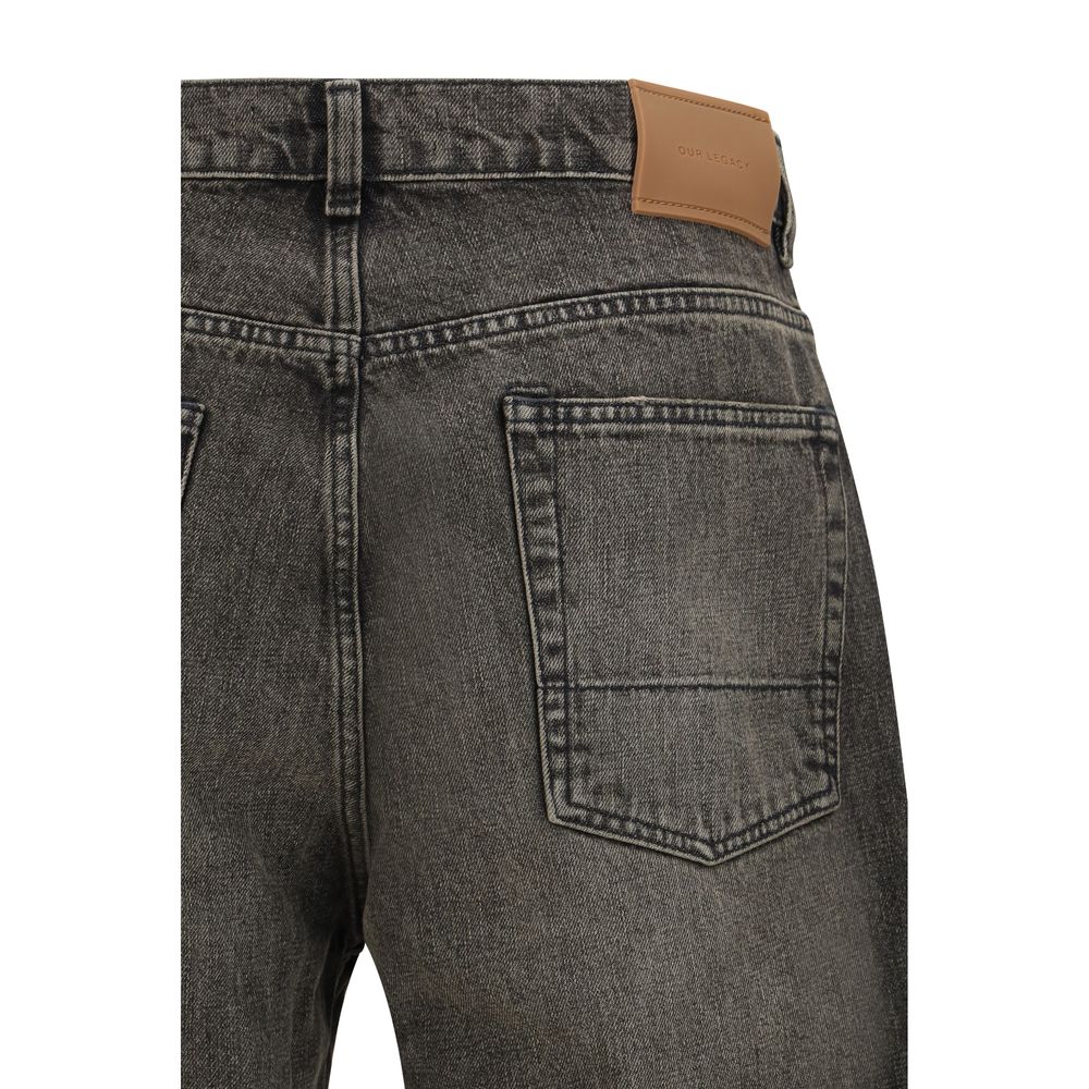 Black Cotton Relaxed Fit Jeans