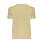 Beige Cotton Women T-Shirt