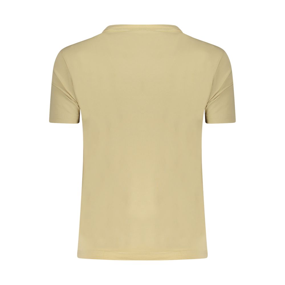 Beige Cotton Women T-Shirt