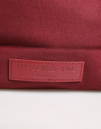 Burgundy Cotton Canvas Shopping Tote Women Borse  Jewellery Bag
