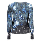 Blue Viscosa Women Sweater