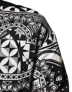 Black White BandanaPrint Men Bomber  Jacket