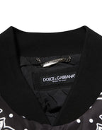 Black White BandanaPrint Men Bomber  Jacket