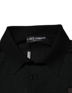 Black Crest Long Sleeve Men Pullover Sweater