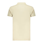 Beige Cotton Men Polo Shirt