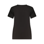 Black Cotton Women T-Shirt