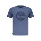 Blue Cotton Men T-Shirt