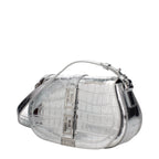 Gray Leather Shoulder Bag