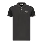 Black Cotton Men Polo Shirt