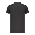 Black Cotton Men Polo Shirt