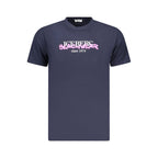 Neon Blue Cotton Mens T-Shirt