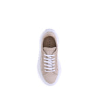Beige Other Fibres Platform Sneakers