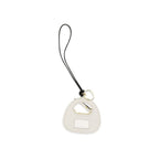 White Calf Leather Bos Taurus Keychain