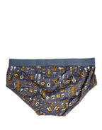 Gray Jazz Cocktail Men Brando Brief Underwear